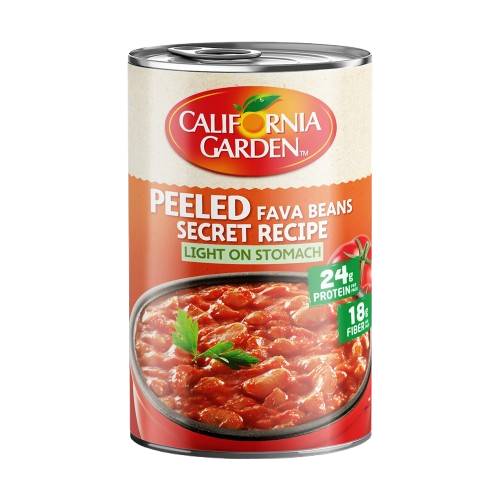 فول مدمس مقشور بالخلة السرية 450 جم  حدائق كاليفورنيا